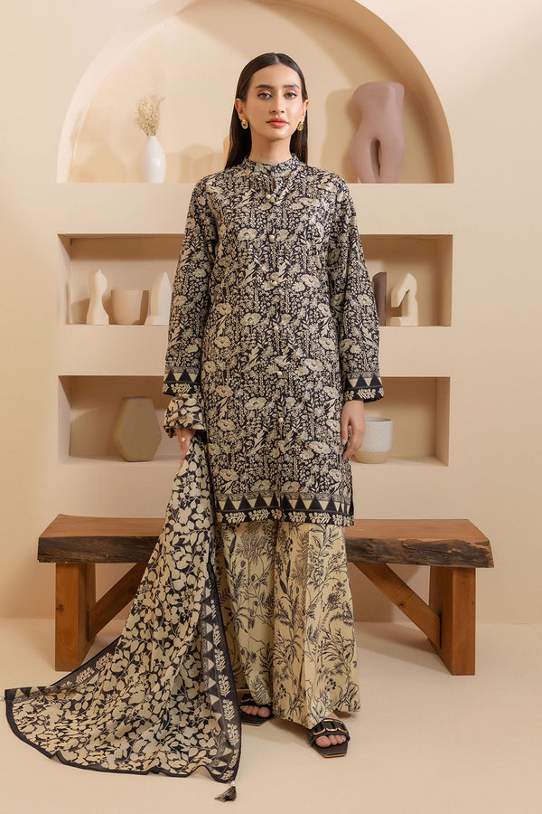 Zellbury Unstitched 3 Piece Summer Collection'2025-WUS-0199 - Black