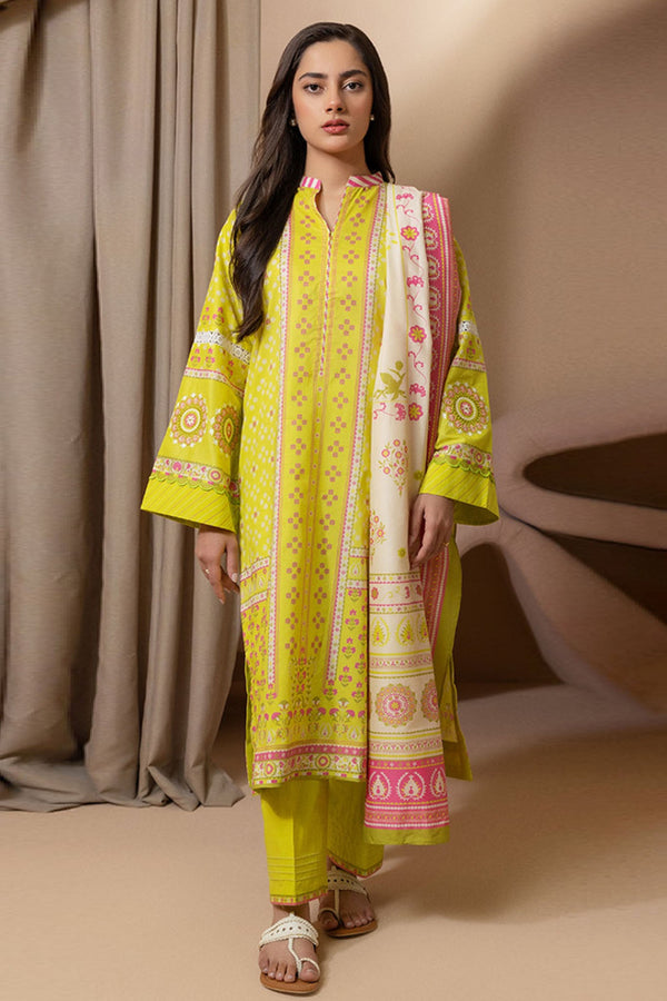 Zellbury Unstitched 3 Piece Summer Lawn Vol-03 Collection'2025-WUS-0208 - Pista