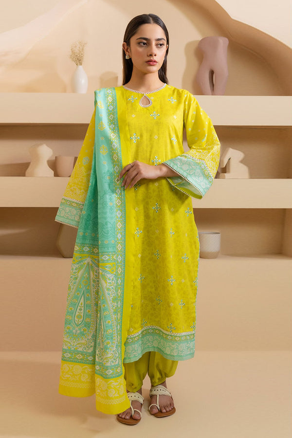 Zellbury Unstitched 3 Piece Summer Lawn Vol-03 Collection'2025-WUS-0210 - Yellow