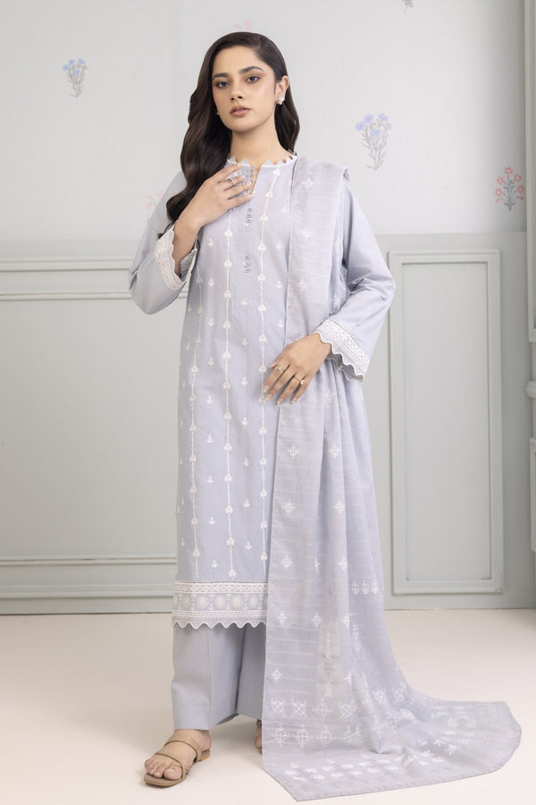 Zellbury Unstitched 3 Piece Summer Lawn Vol-03 Collection'2025-WUS-0215 - Silver