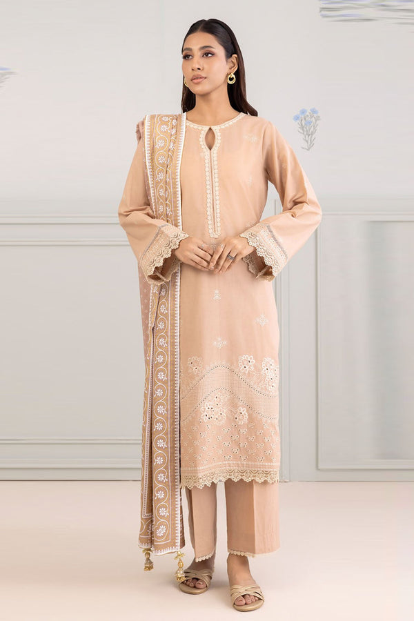 Zellbury Unstitched 3 Piece Lawn Vol-04 Collection'2025-WUS-0217 - Fawn