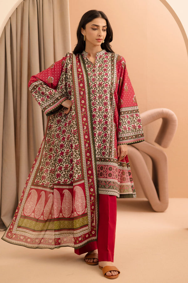 Zellbury Unstitched 2 Piece Summer Lawn Vol-02 Collection'2025-WUS-0226 -  Red