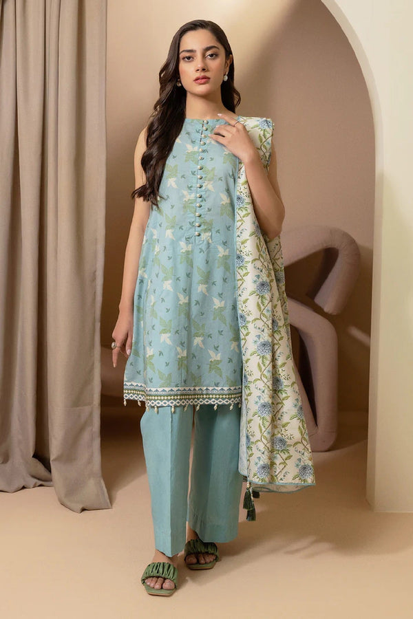 Zellbury Unstitched 2 Piece Summer Lawn Vol-03 Collection'2025-WUS-0227 - Mint