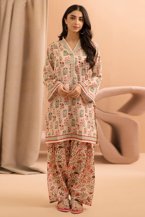 Zellbury Unstitched 2 Piece Summer Lawn Vol-03 Collection'2025-WUS-0235 - Skin