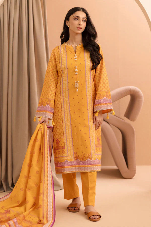 Zellbury Unstitched 3 Piece Summer Lawn Vol-03 Collection'2025-WUS-0255 - Mustard