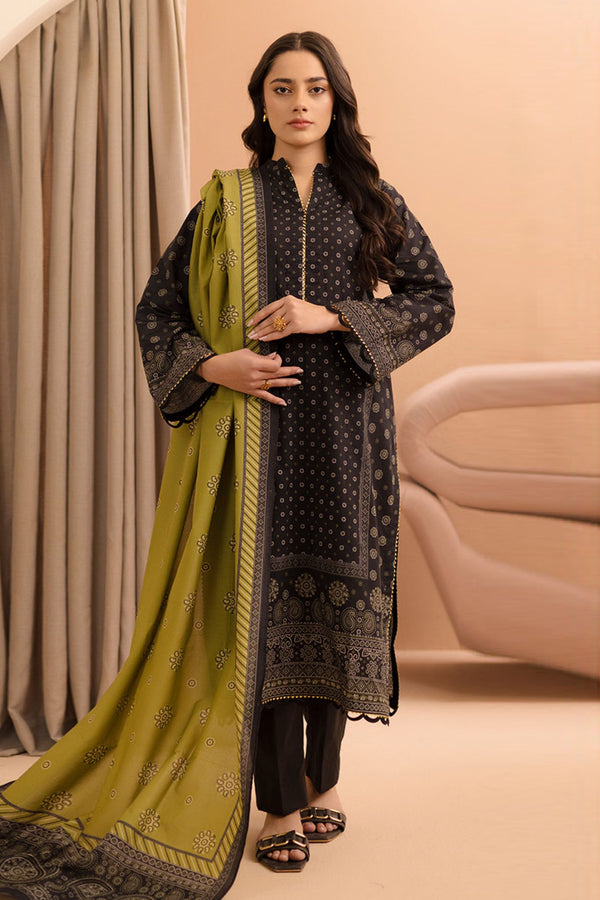 Zellbury Unstitched 3 Piece Summer Lawn Vol-03 Collection'2025-WUS-0257 - Black