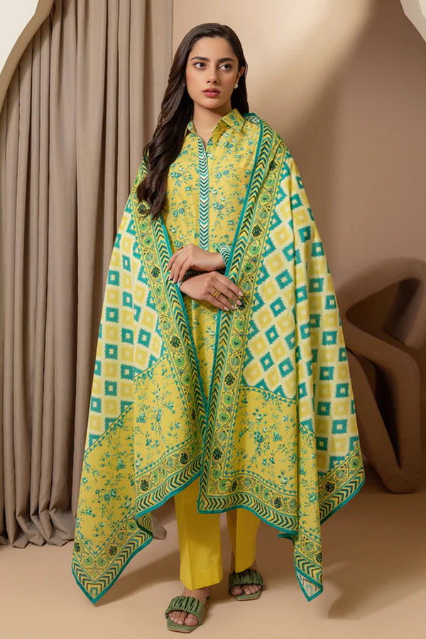 Zellbury Unstitched 3 Piece Summer Lawn Vol-03 Collection'2025-WUS-0258 - Yellow
