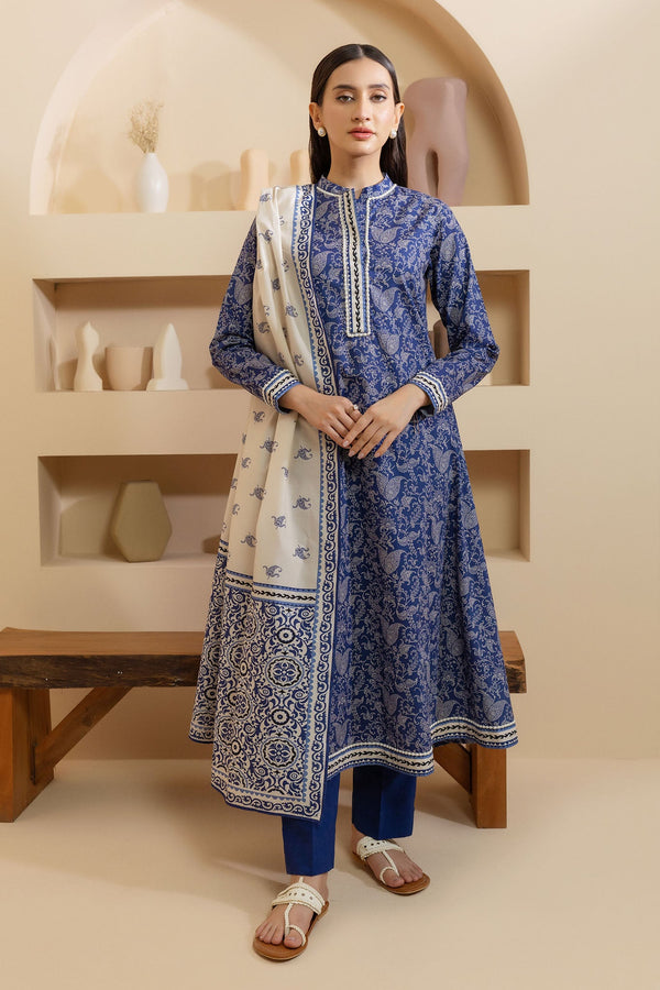 Zellbury Unstitched 3 Piece Summer Lawn Vol-02 Collection'2025-WUS-0259 -  Navy Blue