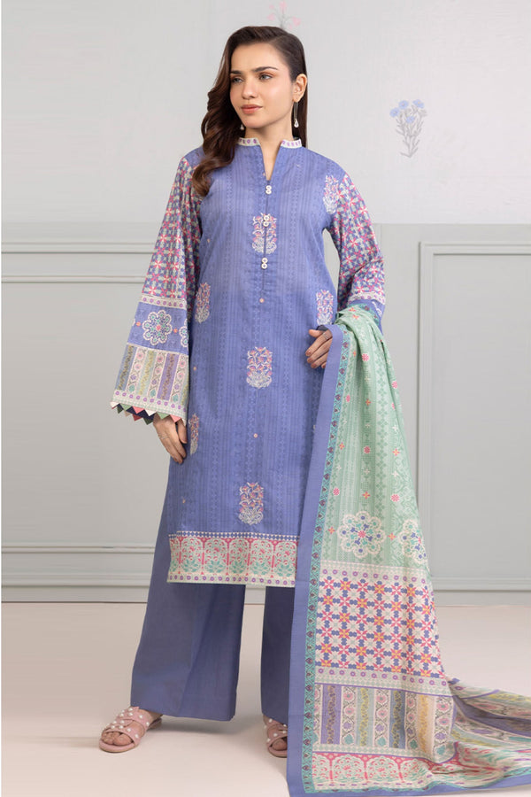 Zellbury Unstitched 3 Piece Summer Lawn Vol-03 Collection'2025-WUS-0276 - Purple