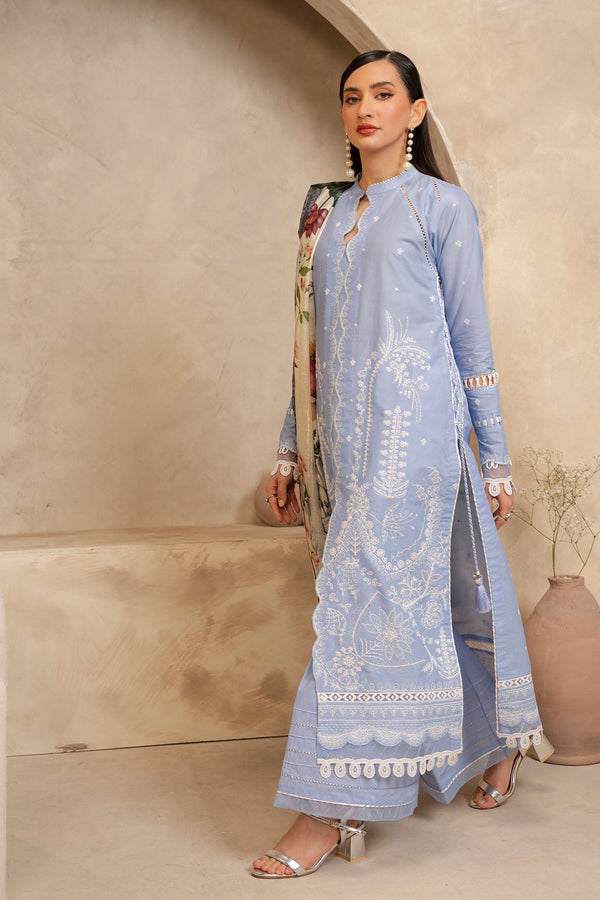 Zellbury Unstitched 3 Piece Summer Lawn Vol-02 Collection'2025-WUS-0288 -  Ice
