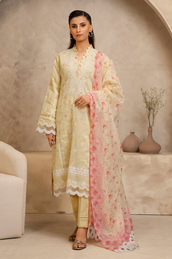 Zellbury Unstitched 3 Piece Summer Lawn Vol-02 Collection'2025-WUS-0292 -  Cream