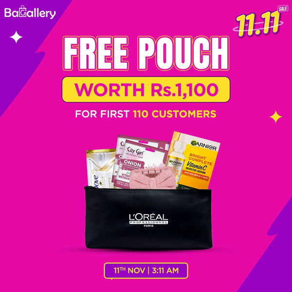 Free gift Pouches worth Rs. 1,100 - FOC