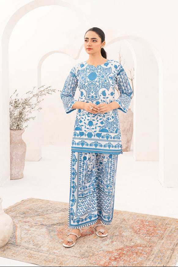 Flutterby Stitched 2 Piece Summer Collection-KYRA - Sky Blue