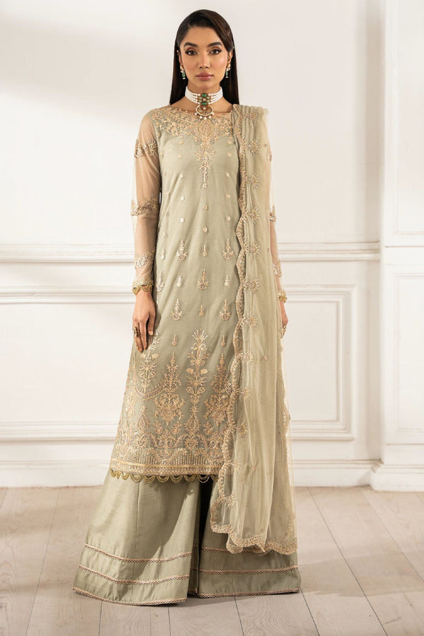 Heer By Zarif Unstitched 3 Piece Formals Collection'2025-Z-01-Leila - Beige