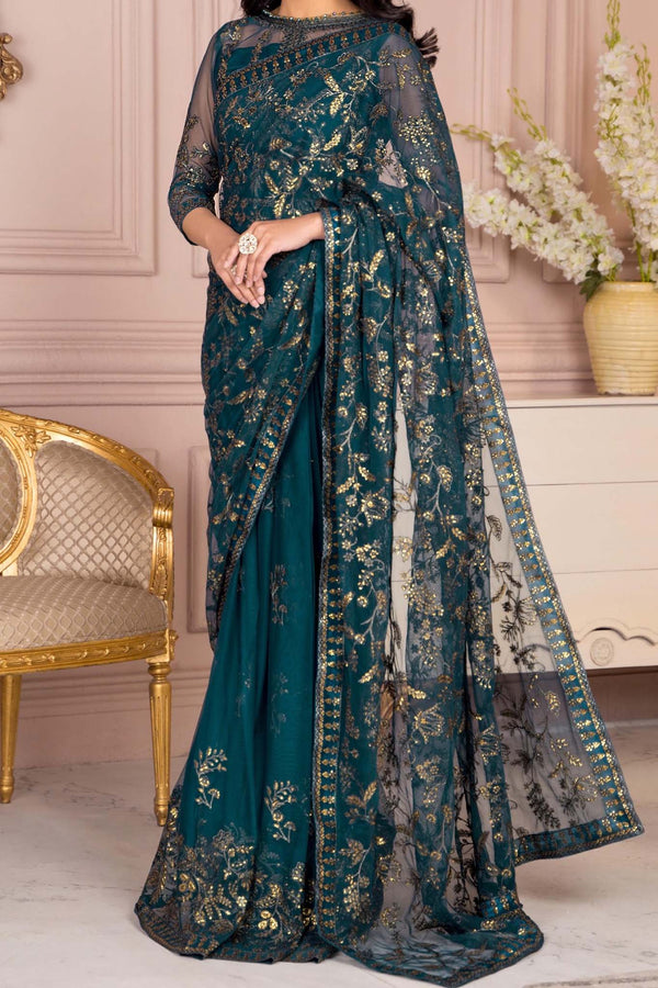 Afreen by Zarif Unstitched 3 Piece Festive Formal Collection'2023-ZA-01-Evergreen