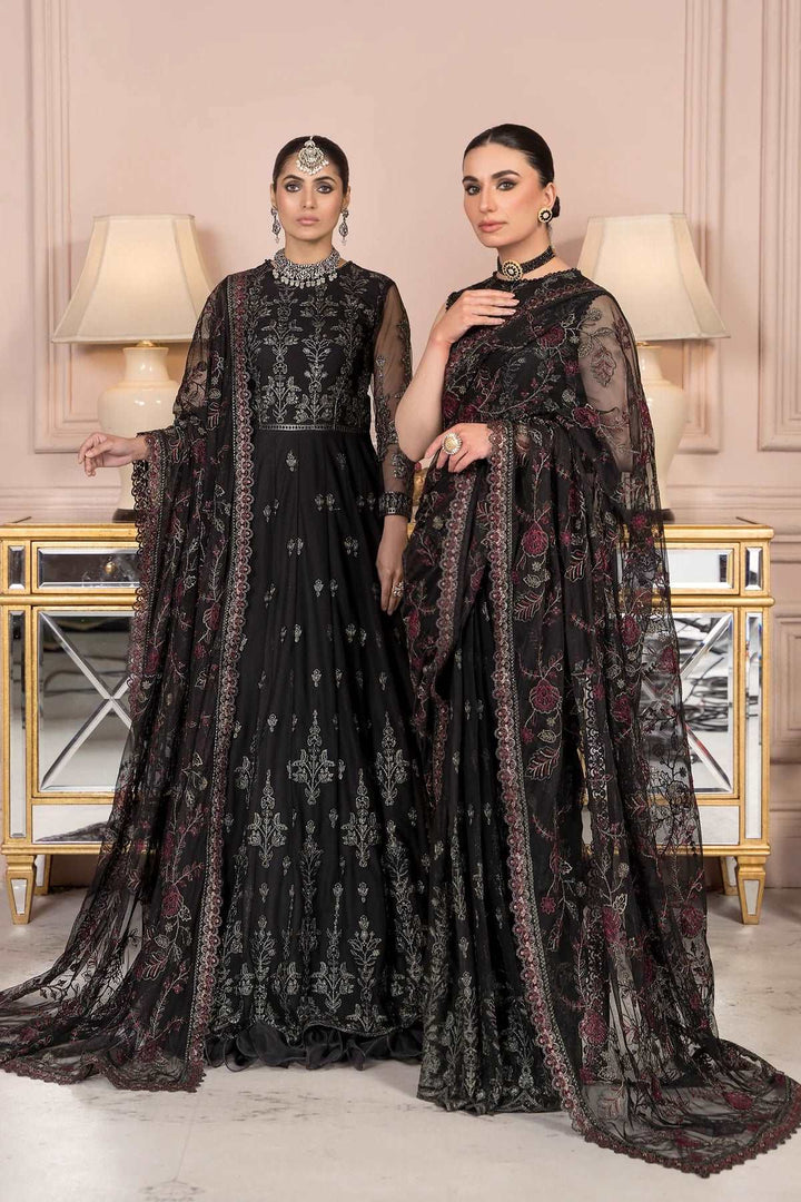 Afreen by Zarif Unstitched 3 Piece Festive Formal Collection'2023-ZA-03-Black Affair