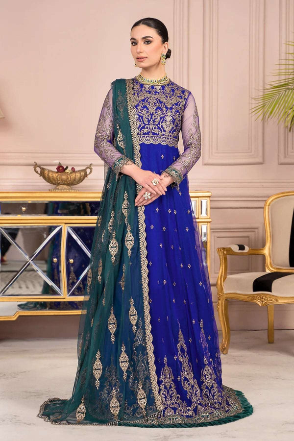 Afreen by Zarif Unstitched 3 Piece Festive Formal Collection'2023-ZA-09-Royal