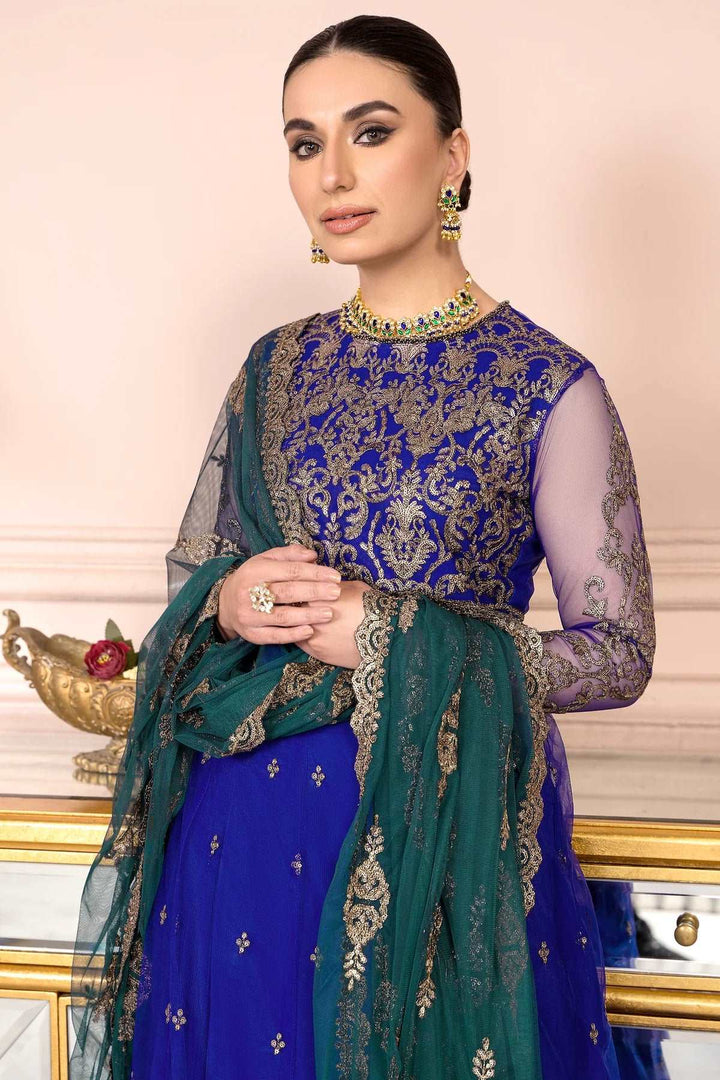 Afreen by Zarif Unstitched 3 Piece Festive Formal Collection'2023-ZA-09-Royal