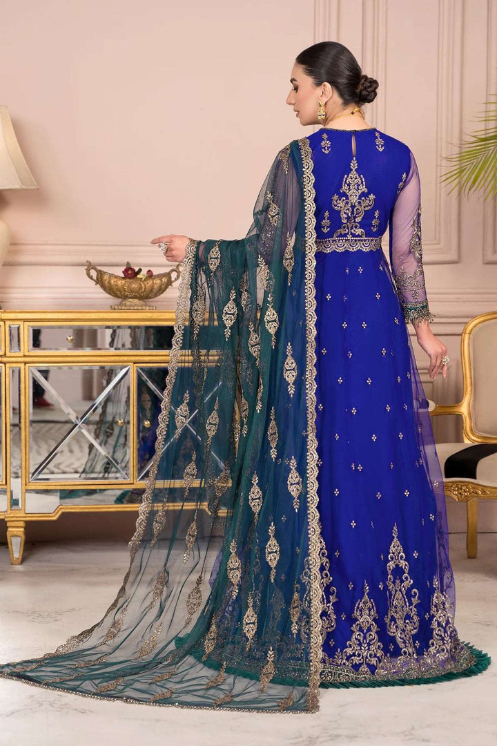 Afreen by Zarif Unstitched 3 Piece Festive Formal Collection'2023-ZA-09-Royal