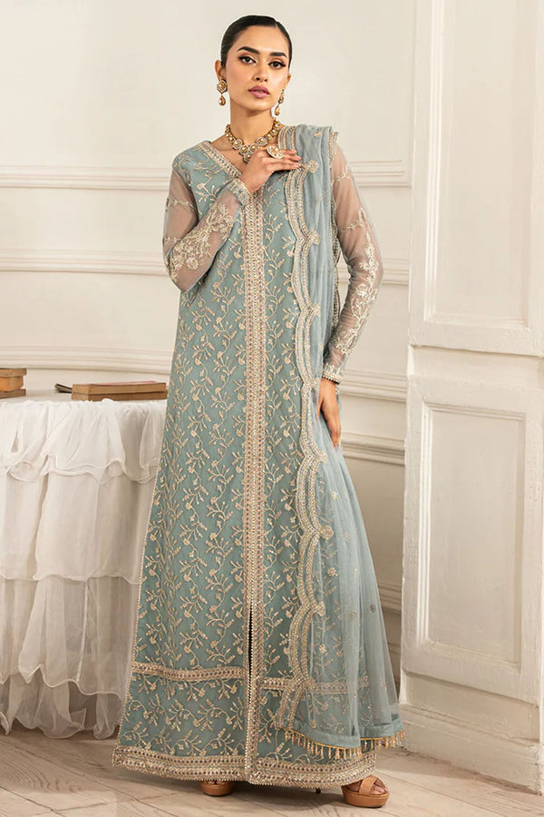 Zarif Unstitched 3 Piece Luxury Formal Edit Collection-ZFE-01-Lydia - Mint