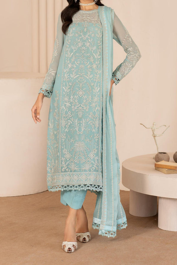 Thread Works By Zarif Unstitched 3 Piece Emb Chiffon Edit Collection'2024-ZL-02-Sahiba