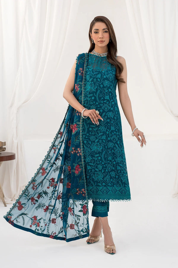 La Celeste by Zarif Unstitched Luxury Formal Collection'2023 ZLC 03 GARDENIA