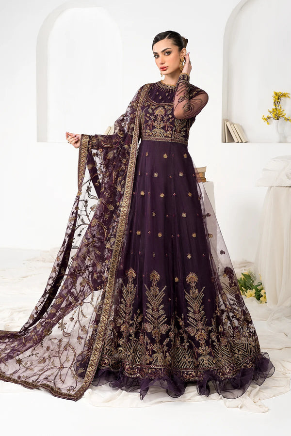 La Celeste by Zarif Unstitched Luxury Formal Collection'2023 ZLC 06 LAVENDER