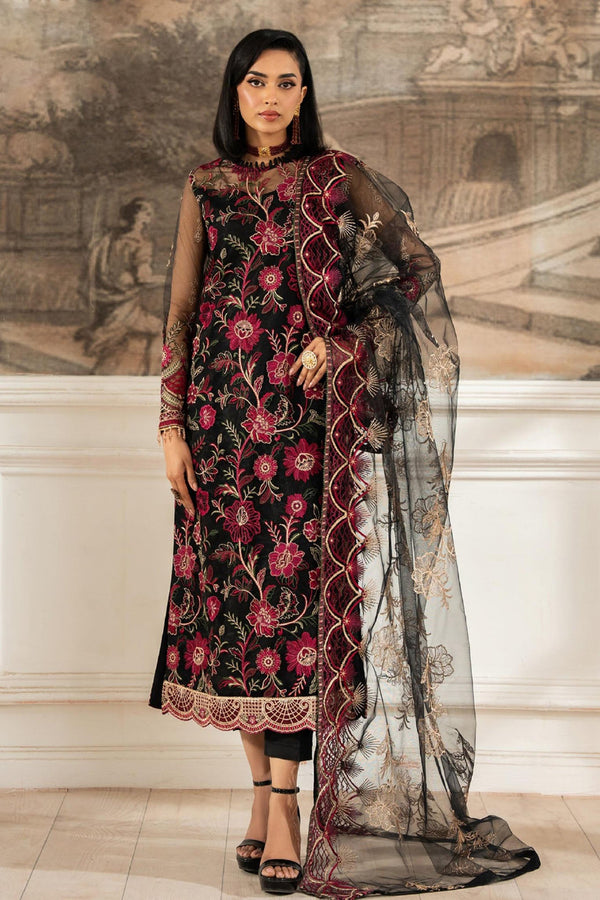 Nafees By Zarif Unstitched 3 Piece Luxury Formals Collection-ZNAF-05-Evin -  Black