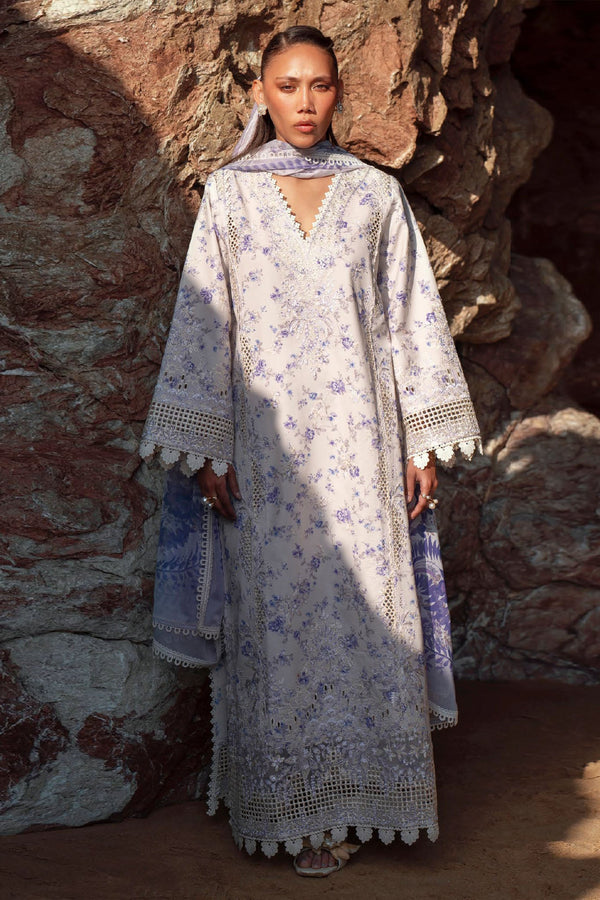 Summer Together By Afrozeh Unstitched 3 Piece Lawnkari Vol-03 Collection-AL-09-Zircon - Off White