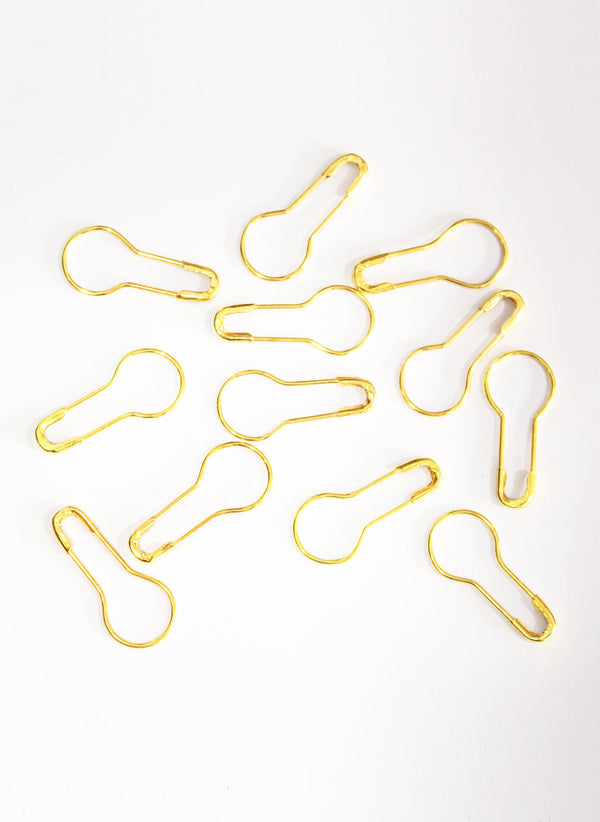 Hijab Ul Hareem Coil Less Safety Pins for Scarf / Hijab Golden 12 in 1