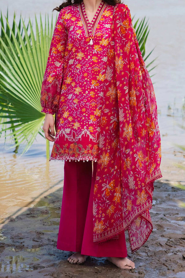 M Basics By Maria B Unstitched 3 Piece Emb Lawn Eid 2 Collection'2024-D-09-A