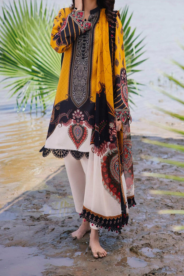 M Basics By Maria B Unstitched 3 Piece Emb Lawn Eid 2 Collection'2024-D-07-B