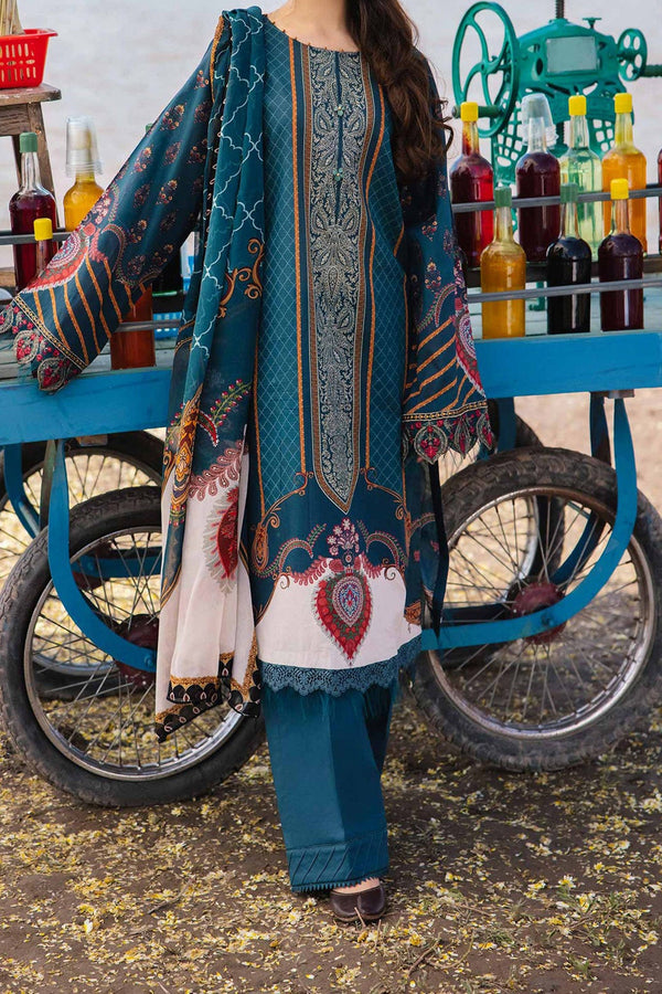 M Basics By Maria B Unstitched 3 Piece Emb Lawn Eid 2 Collection'2024-D-07-A