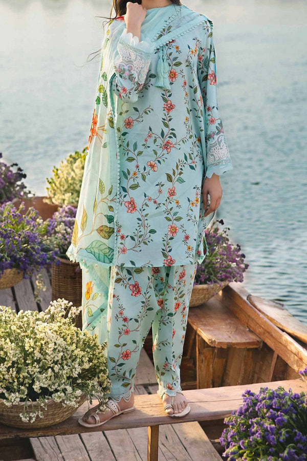 M Basics By Maria B Unstitched 3 Piece Emb Lawn Eid 2 Collection'2024-D-06-B