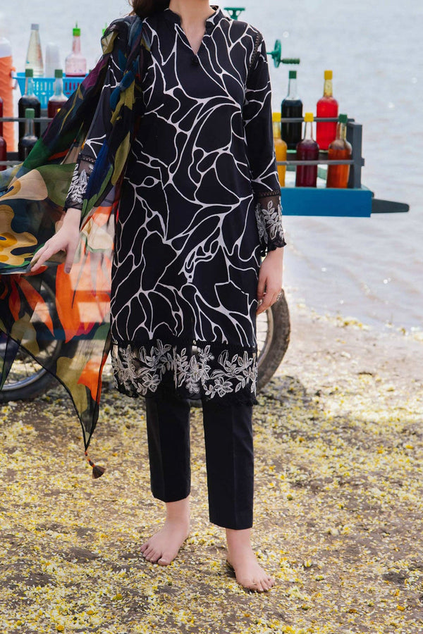 M Basics By Maria B Unstitched 3 Piece Emb Lawn Eid 2 Collection'2024-D-04-B
