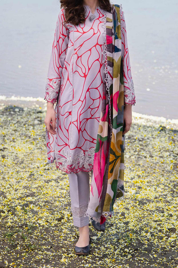 M Basics By Maria B Unstitched 3 Piece Emb Lawn Eid 2 Collection'2024-D-04-A