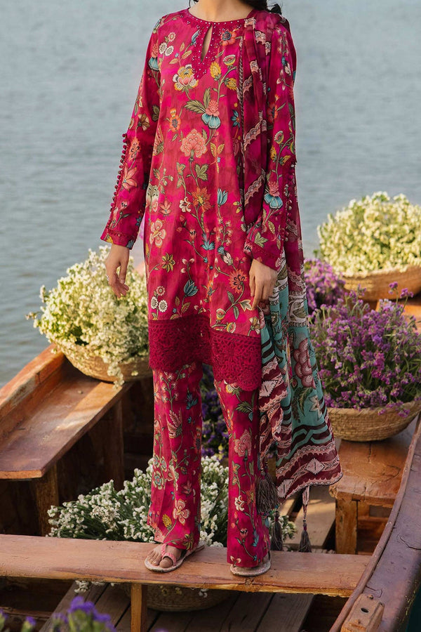 M Basics By Maria B Unstitched 3 Piece Emb Lawn Eid 2 Collection'2024-D-02-B