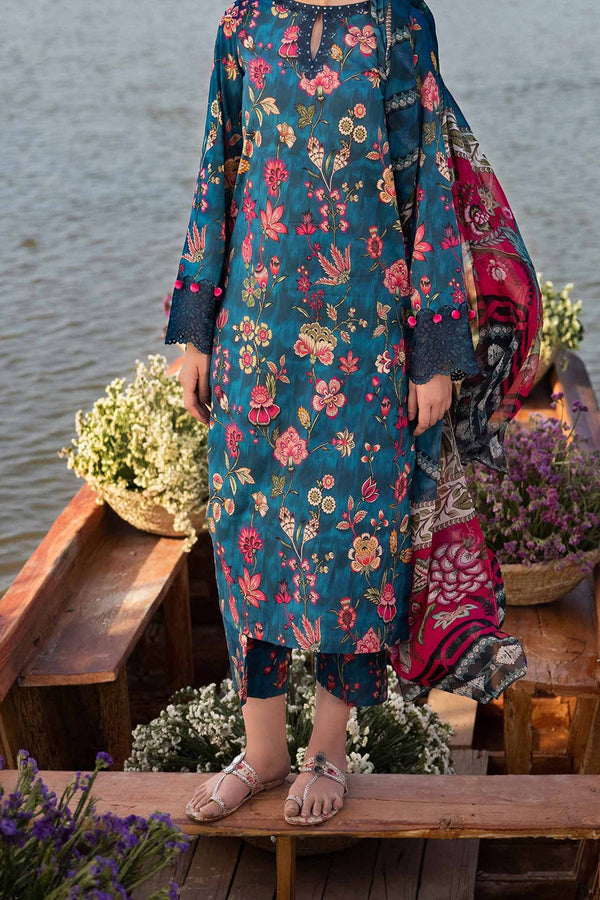 M Basics By Maria B Unstitched 3 Piece Emb Lawn Eid 2 Collection'2024-D-02-A