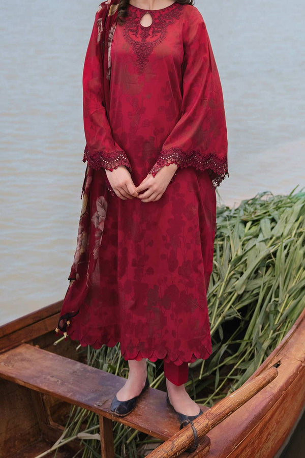 M Basics By Maria B Unstitched 3 Piece Emb Lawn Eid 2 Collection'2024-D-11-A