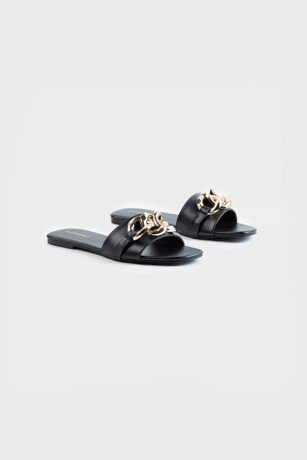Sapphire- Black Flats
