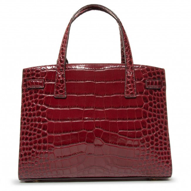 Tory burch-Walker Embossed Small Satchel Claret