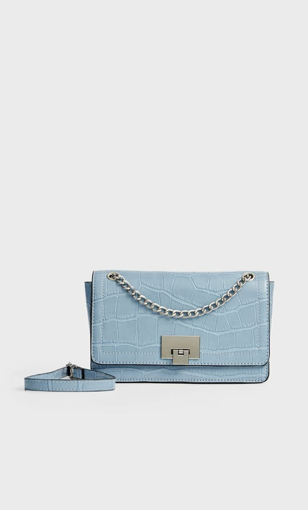 Stradivarius - Croc effect crossbody bag