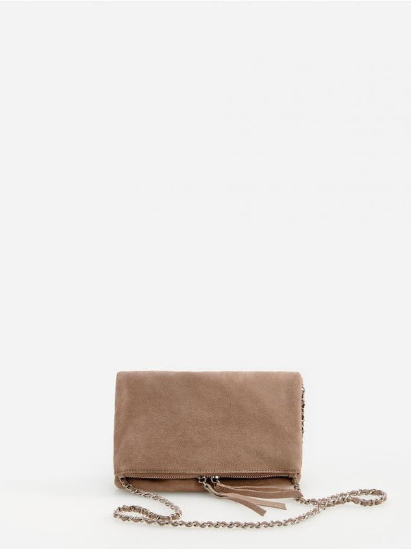 Reserved - Leather crossbody bag with chain