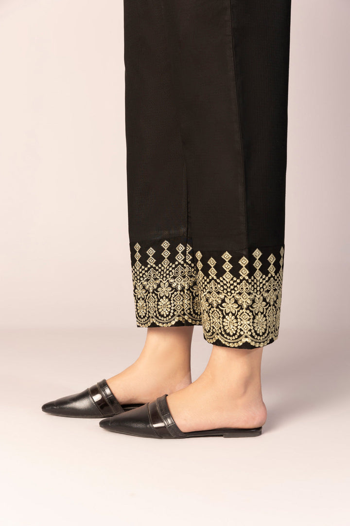 Womens Winter Ready To Wear Black Straight Pants