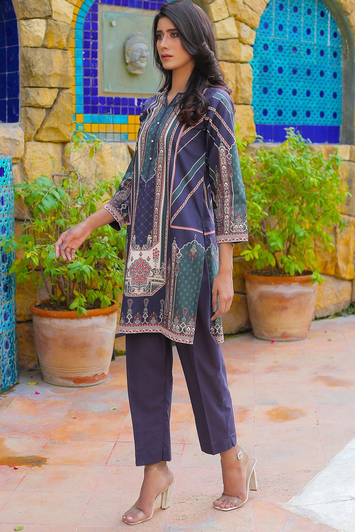 Waniya- Navy Fluer - 2 Piece