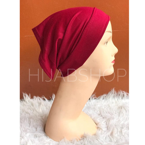 The Hijaab Shop- Plain Bonnet- Maroon (1 Pcs)