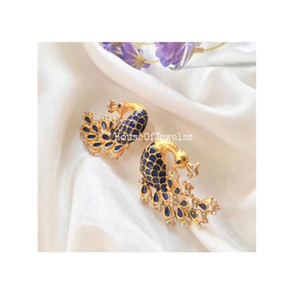Blue  Peacock Studs