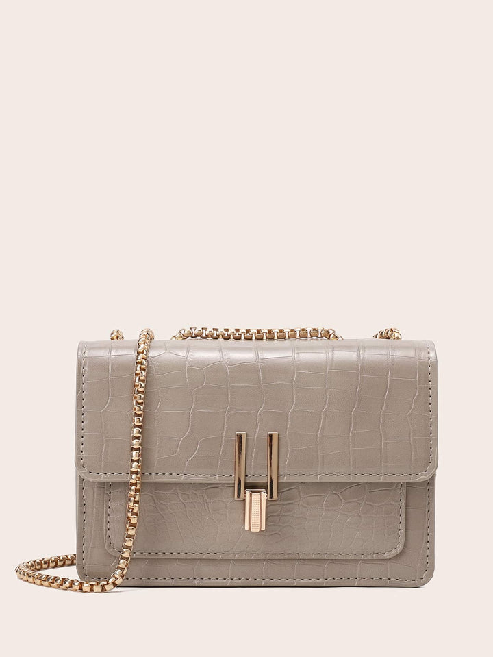 Shein- Croc Embossed Crossbody Bag