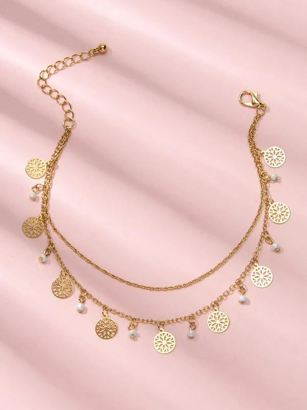 Shein- Round Layered Anklet