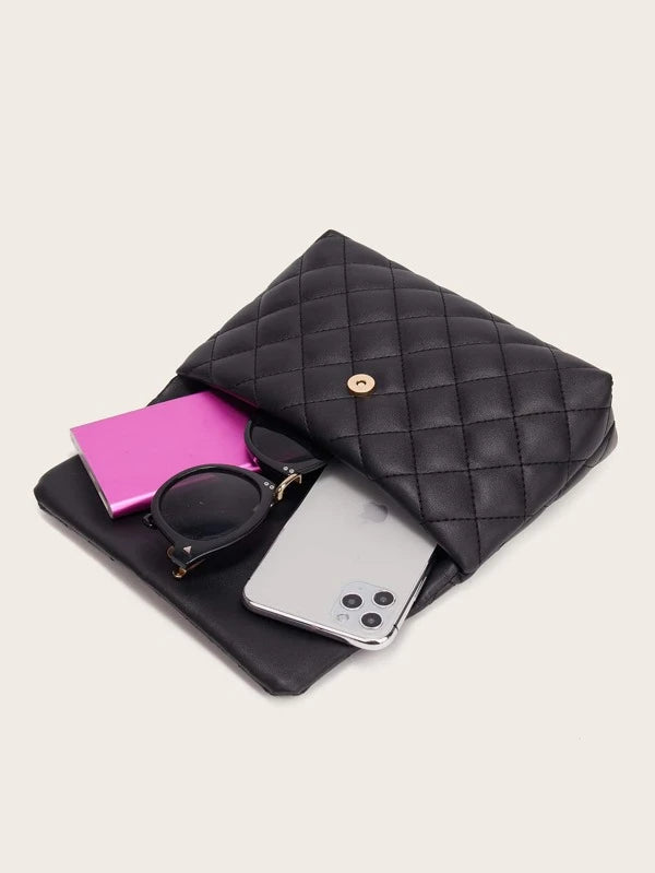 Shein- Metal Tassel Decor Quilted Crossbody Bag